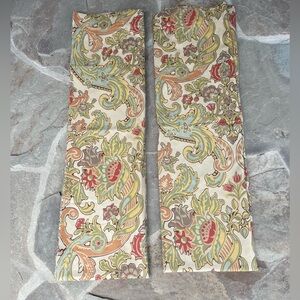 Pottery Barn Simone Palampore Linen Cotton Drapes 50x84 Set of 2 Panels